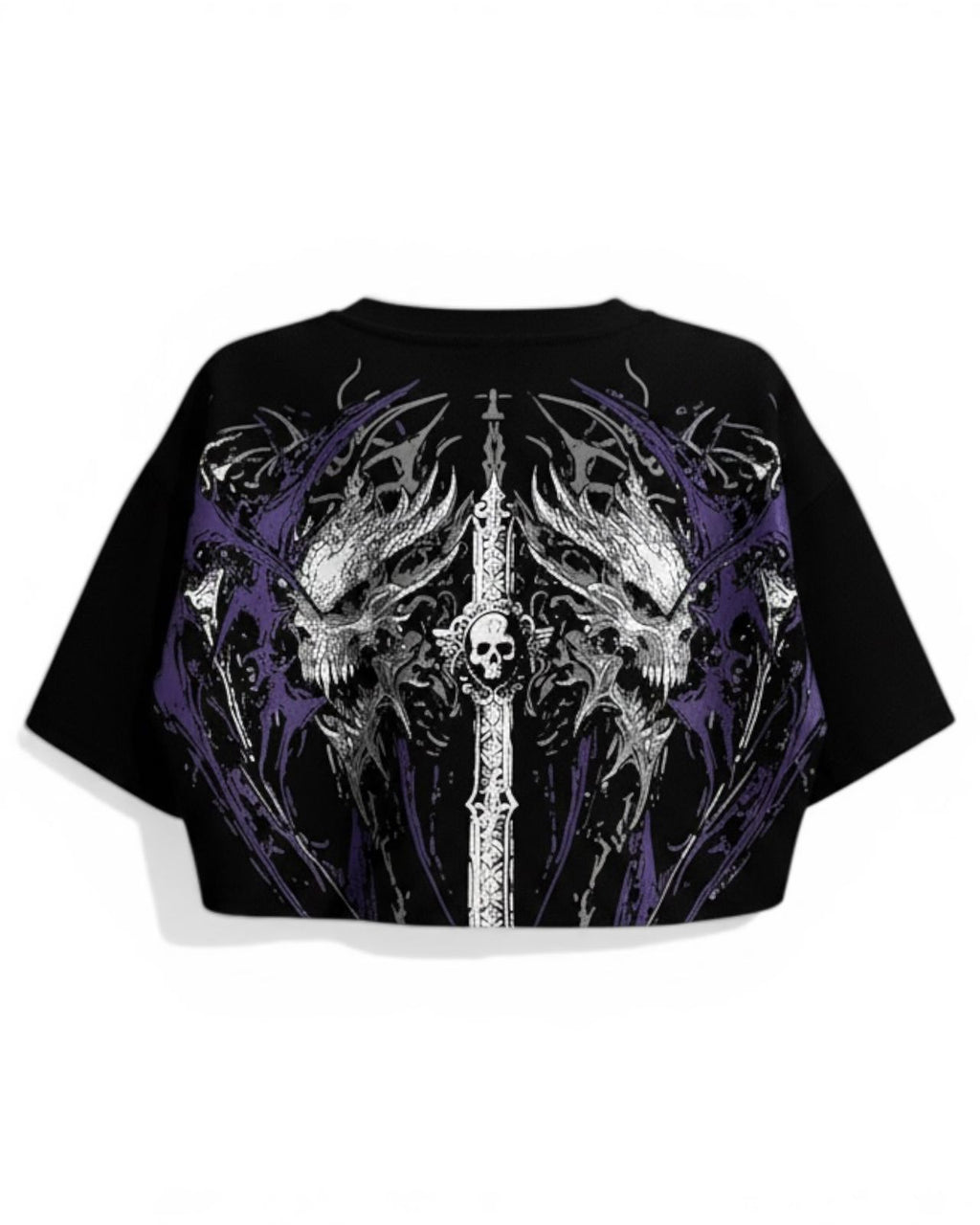 BREATHEDIVINITY HOLLOW SKULL CROP TOP