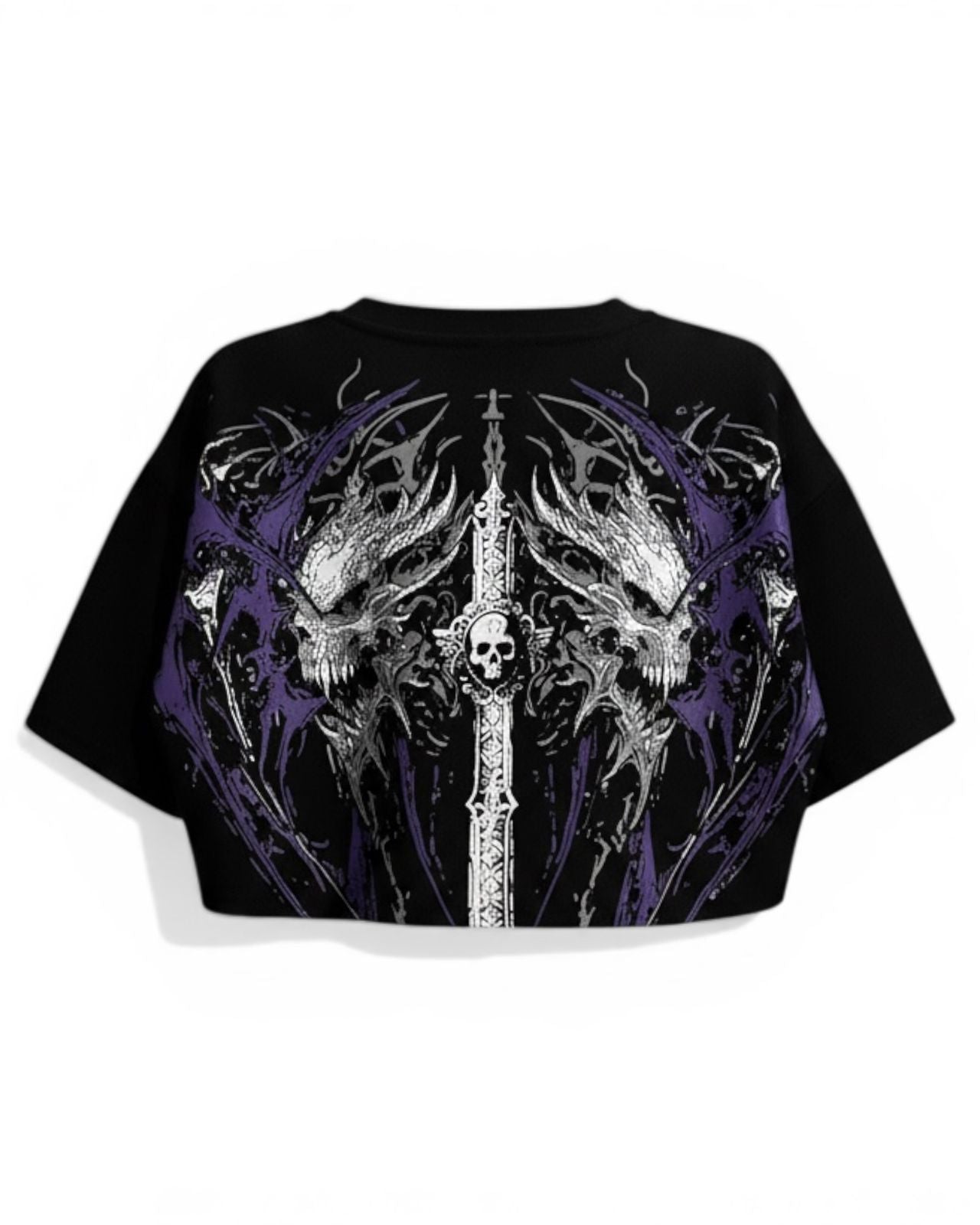 BREATHEDIVINITY HOLLOW SKULL CROP TOP
