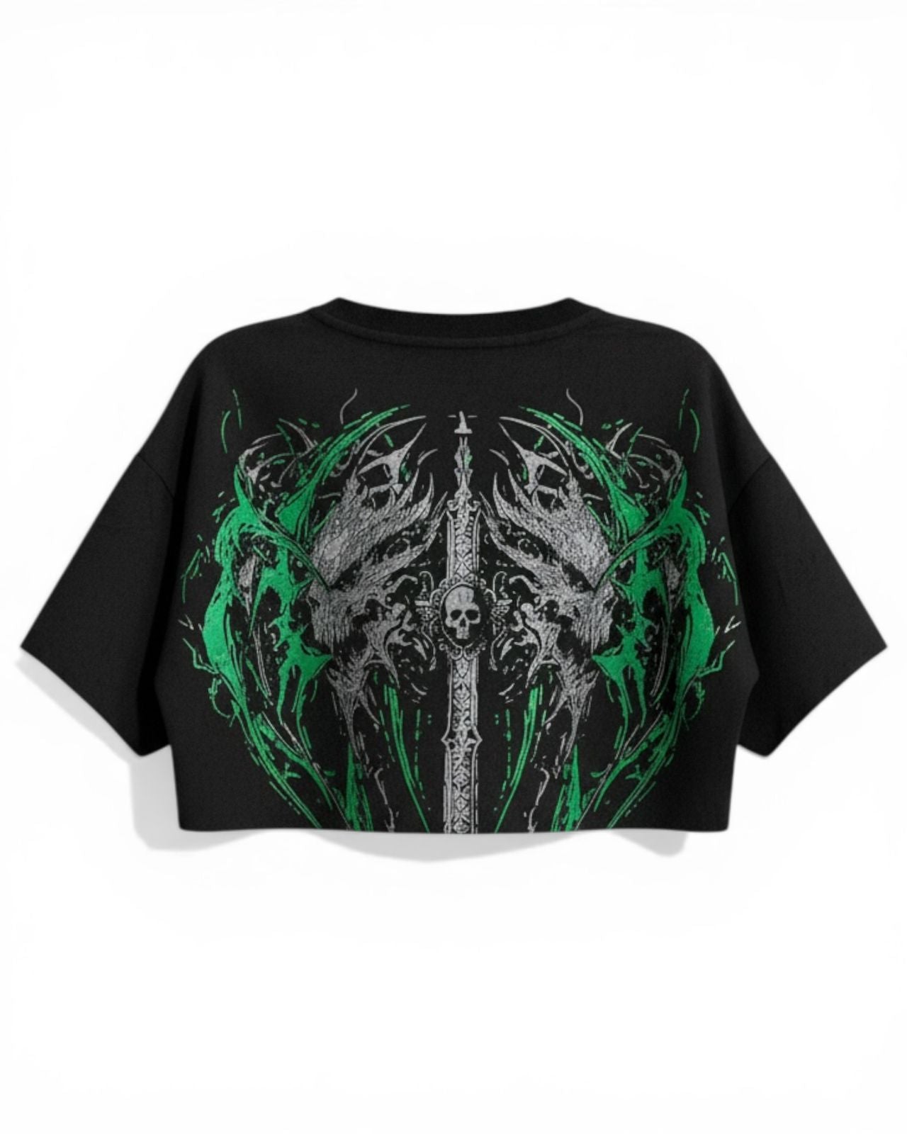 BREATHEDIVINITY HOLLOW SKULL CROP TOP